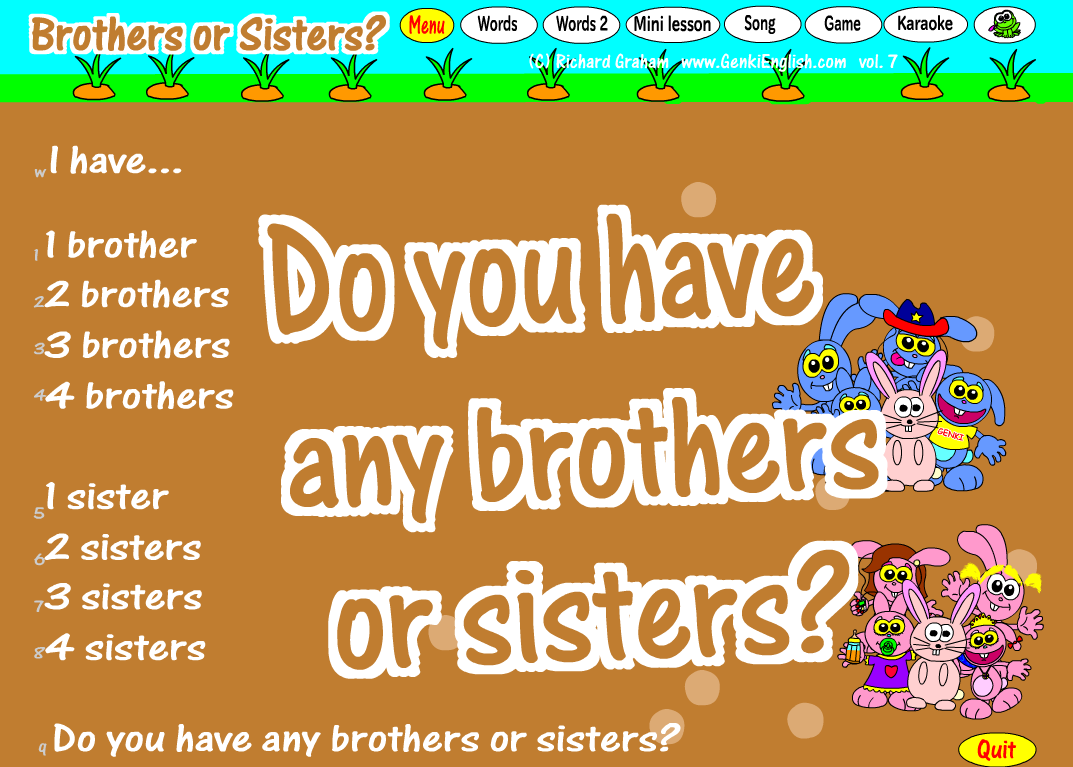 06. Brothers and sisters